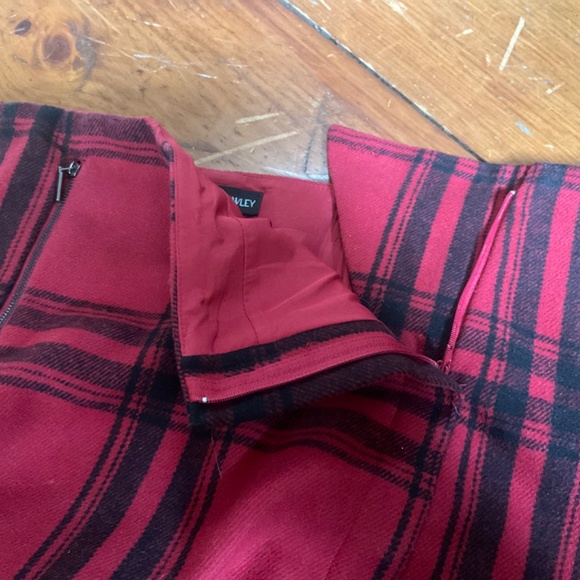 Wool Blend Faux Wrap Plaid Skirt Women's Size 8 - Picture 10 of 12